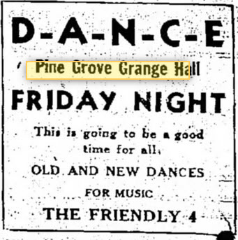 Pine Grove Grange Hall - November 1936 Article (newer photo)